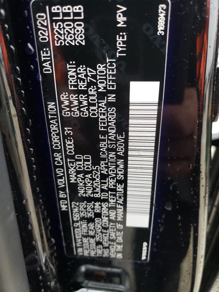 2020 VOLVO XC60 T5 IN - YV4102DL5L1561472