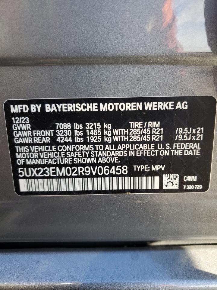 2024 BMW X7 XDRIVE4 - 5UX23EM02R9V06458