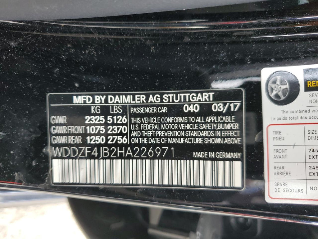 2017 MERCEDES-BENZ E 300 - WDDZF4JB2HA226971