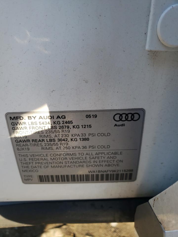 2019 AUDI Q5 PREMIUM - WA1BNAFY9K2115288