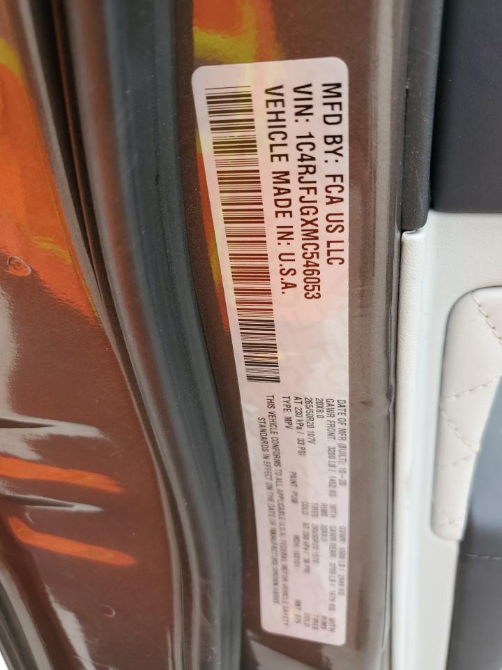 2021 JEEP GRAND CHER - 1C4RJFJGXMC546053