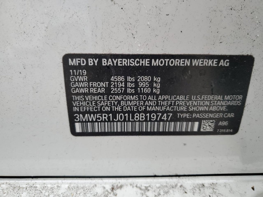 2020 BMW 330I - 3MW5R1J01L8B19747
