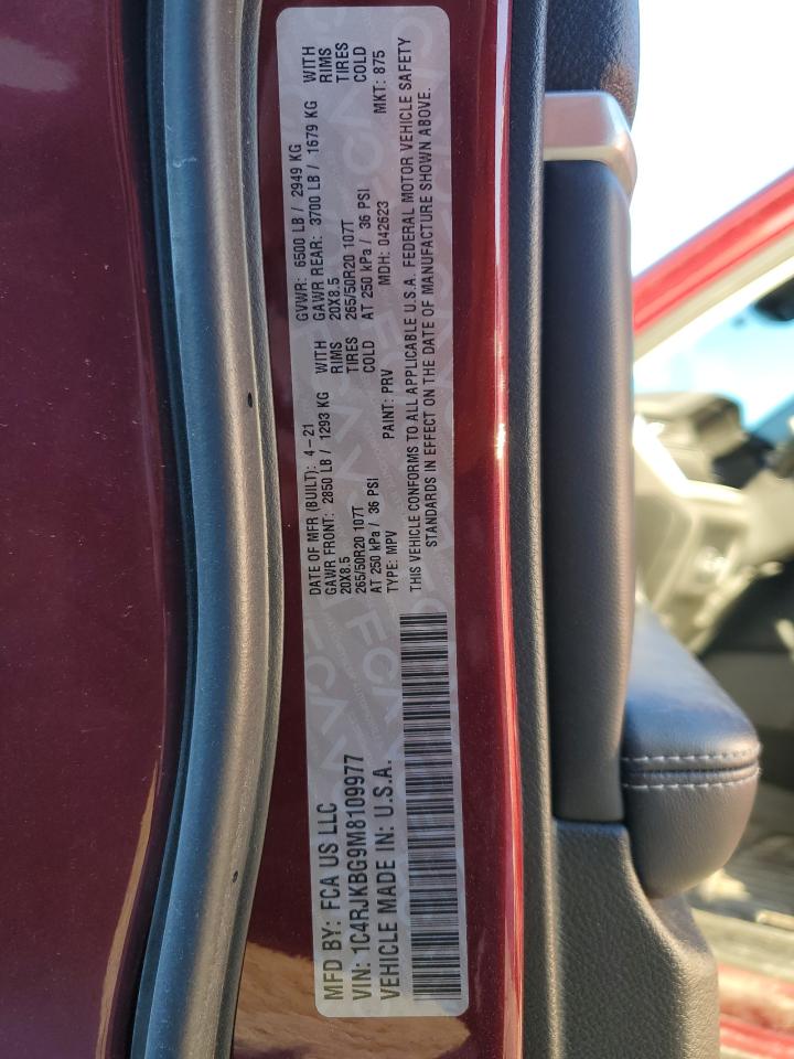 2021 JEEP GRAND CHER - 1C4RJKBG9M8109977
