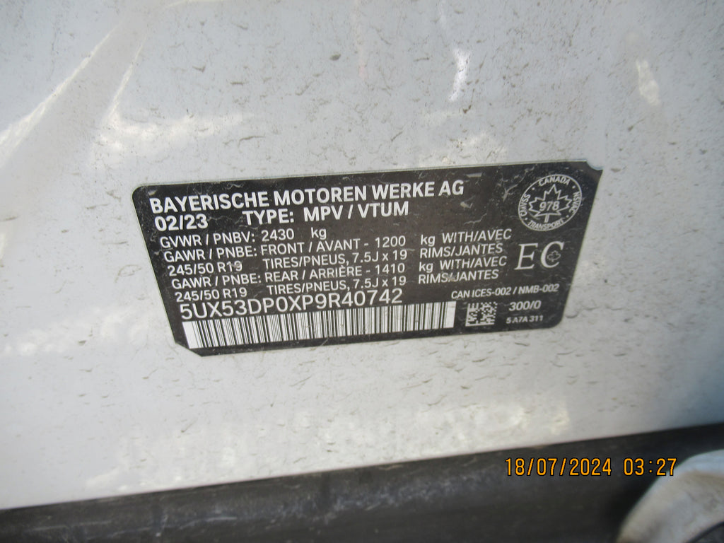 2023 BMW X3 - 5UX53DP0XP9R40742