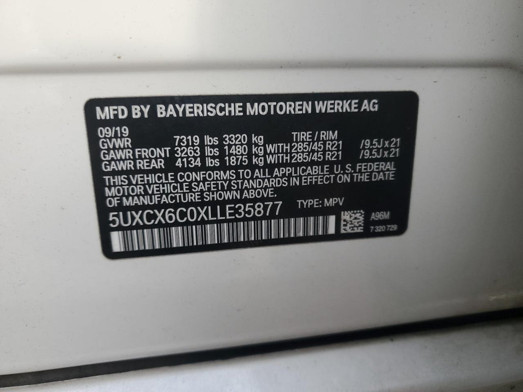 2020 BMW X7 M50I - 5UXCX6C0XLLE35877