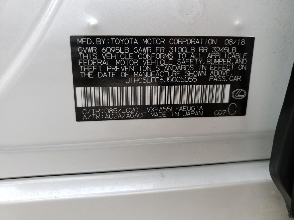 2018 LEXUS LS 500 - JTHC5LFF6J5005055