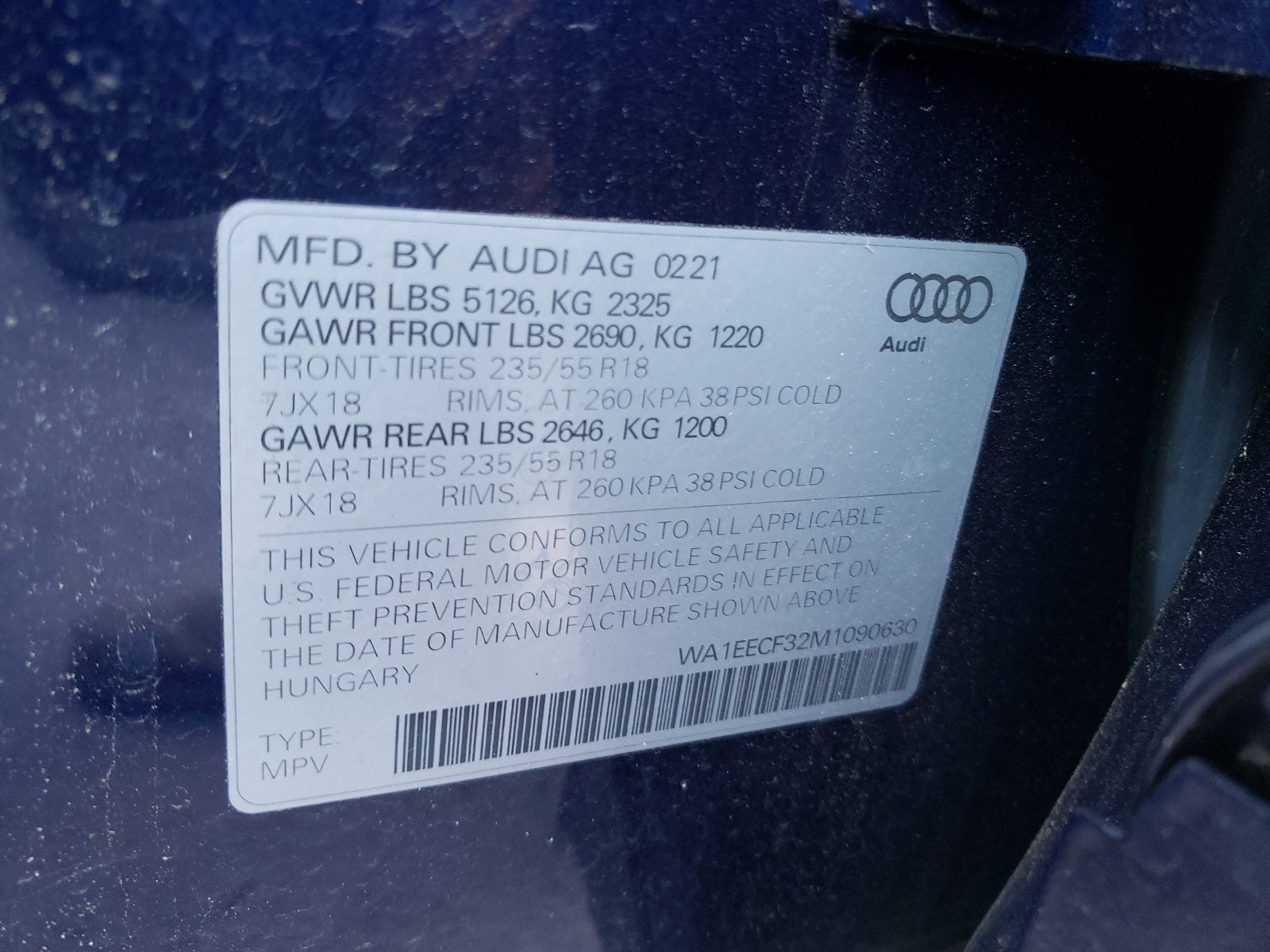 2021 AUDI Q3 PREMIUM - WA1EECF32M1090630