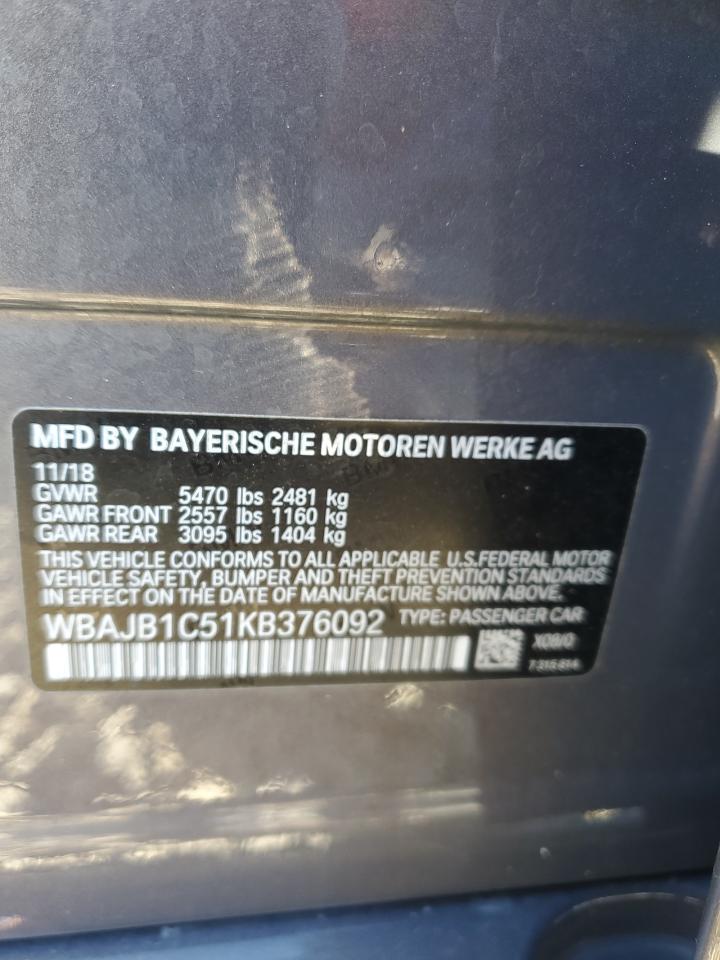 2019 BMW 530XE - WBAJB1C51KB376092