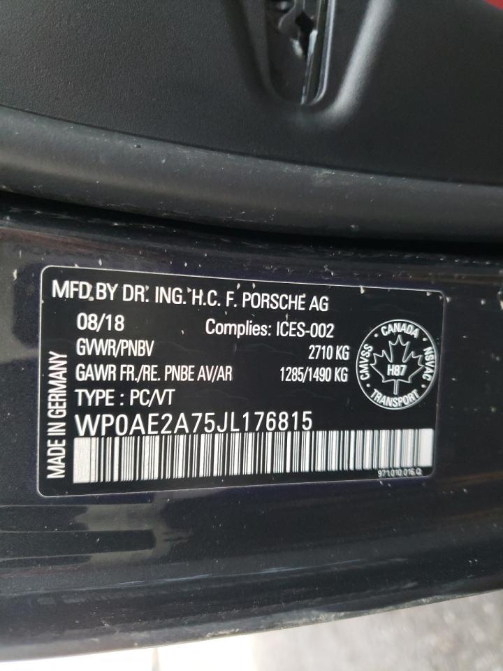 2018 PORSCHE PANAMERA 4 - WP0AE2A75JL176815