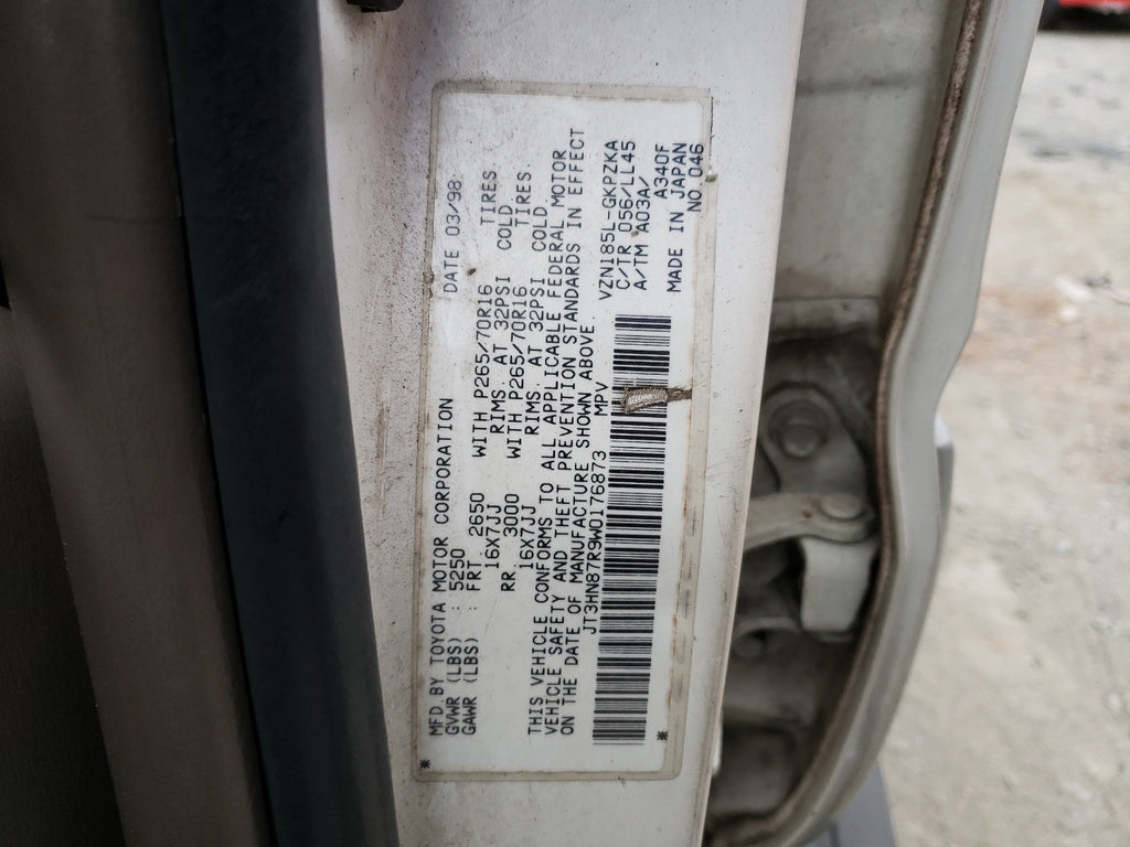 1998 TOYOTA 4RUNNER LI - JT3HN87R9W0176873