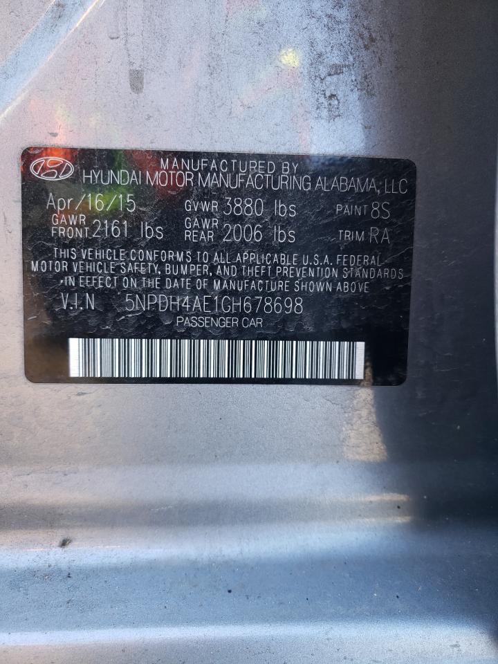 2016 HYUNDAI ELANTRA SE - 5NPDH4AE1GH678698