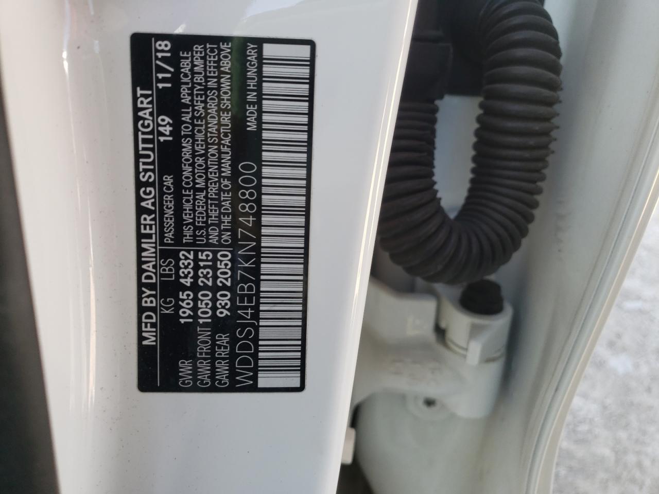 2019 MERCEDES-BENZ CLA 250 - WDDSJ4EB7KN748800