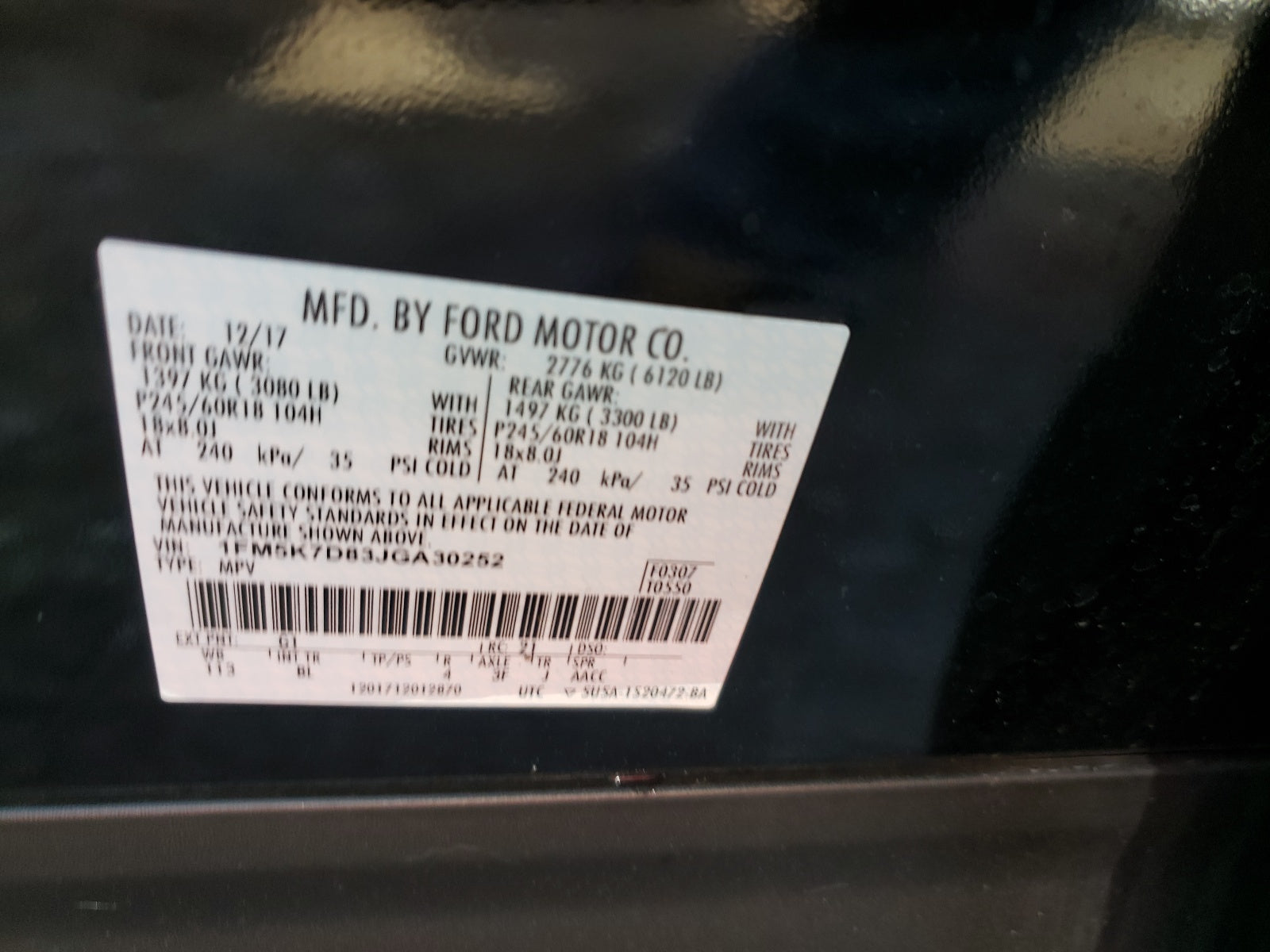 2018 FORD EXPLORER X - 1FM5K7D83JGA30252