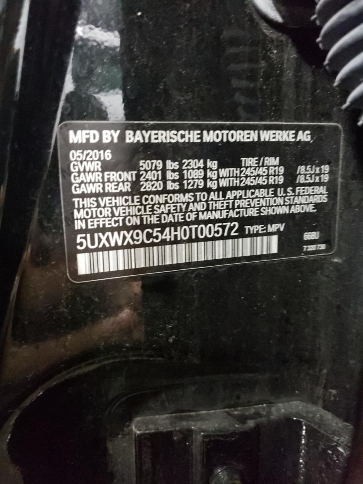 2017 BMW X3 XDRIVE2 - 5UXWX9C54H0T00572