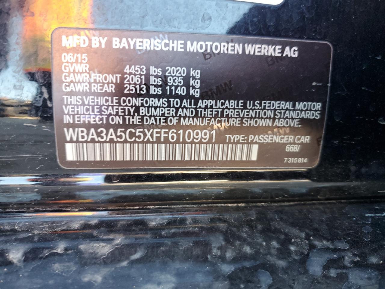 2015 BMW 328 I - WBA3A5C5XFF610991