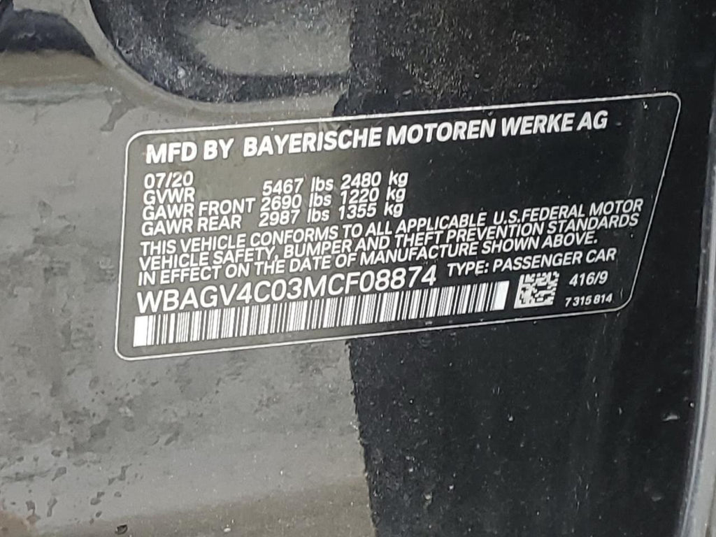 2021 BMW 840XI - WBAGV4C03MCF08874