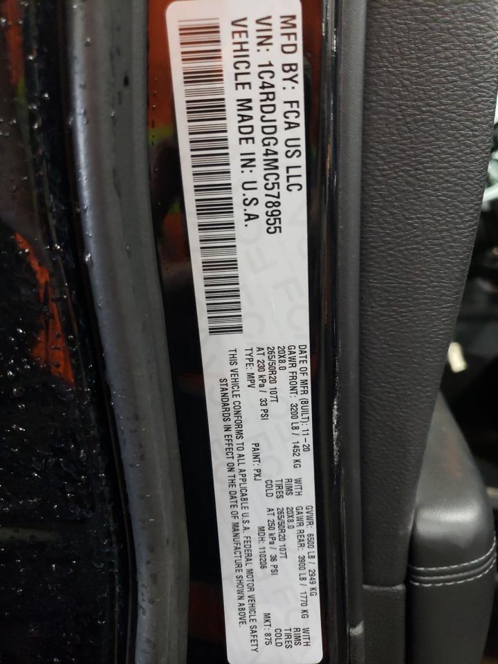 2021 DODGE DURANGO GT - 1C4RDJDG4MC578955