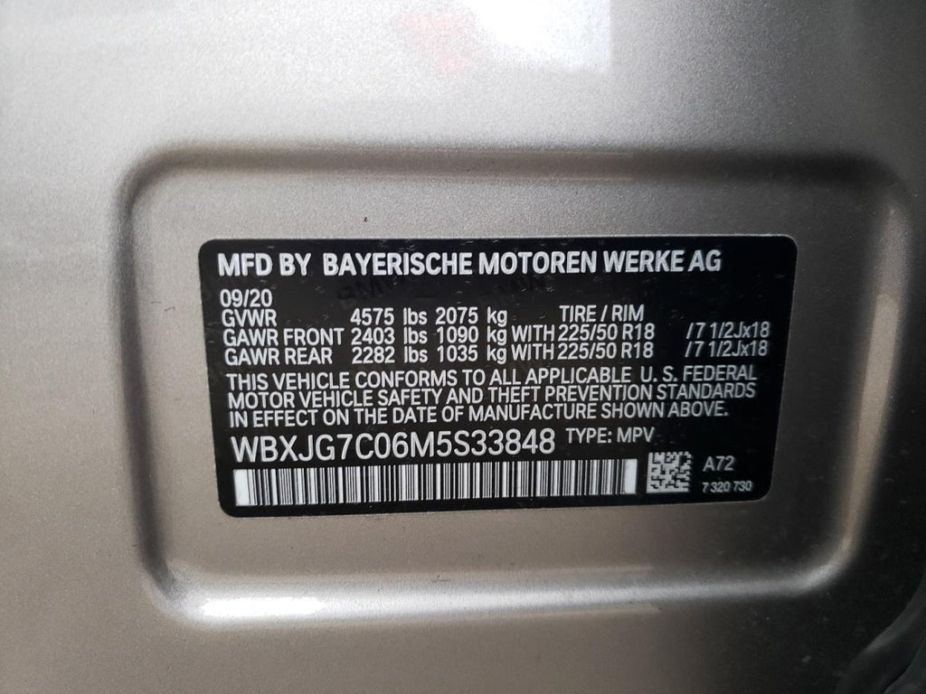 2021 BMW X1 SDRIVE2 - WBXJG7C06M5S33848