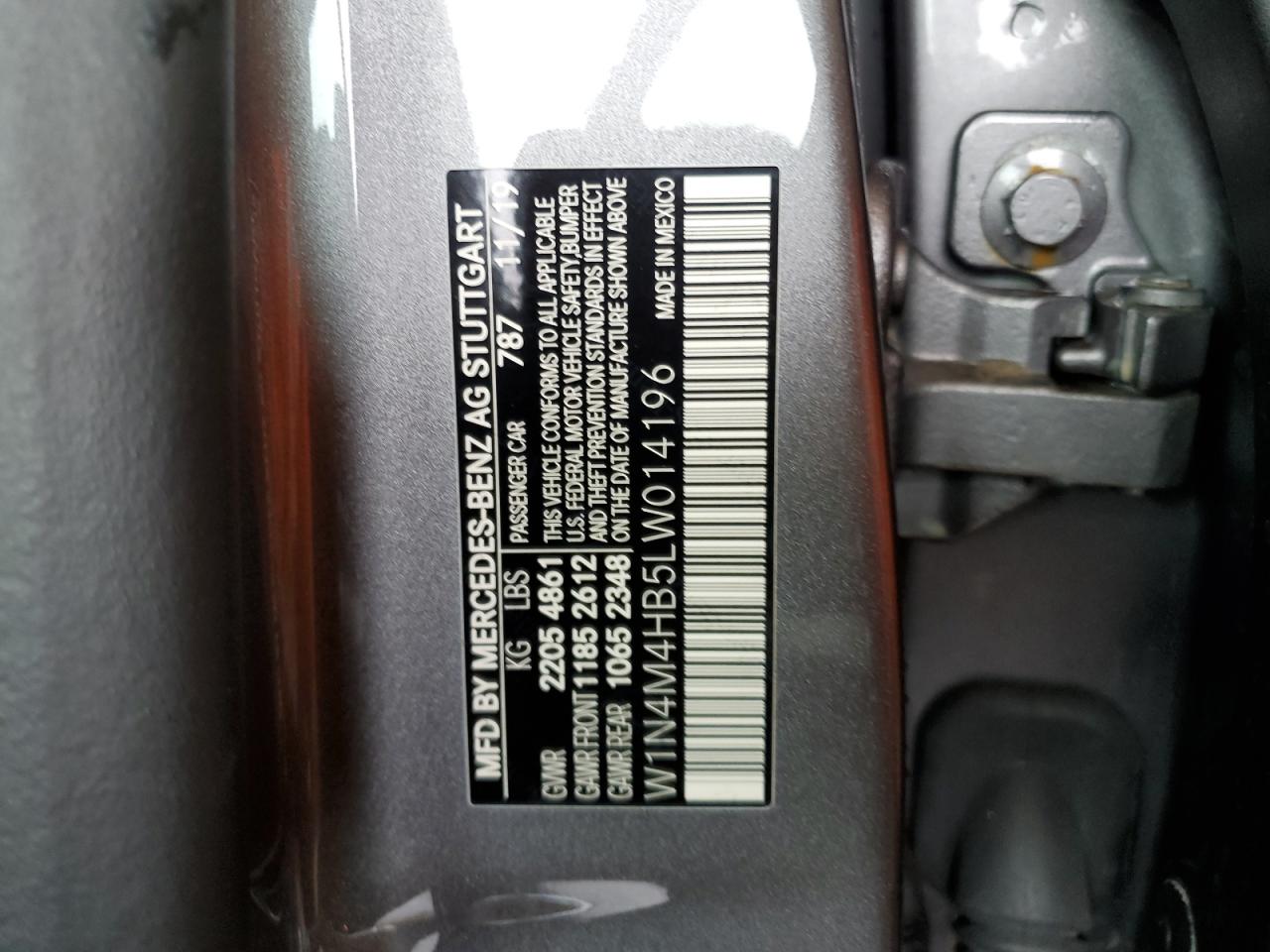 2020 MERCEDES-BENZ GLB 250 4M - W1N4M4HB5LW014196