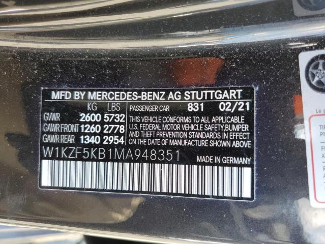 2021 MERCEDES-BENZ E-CLASS - W1KZF5KB1MA948351