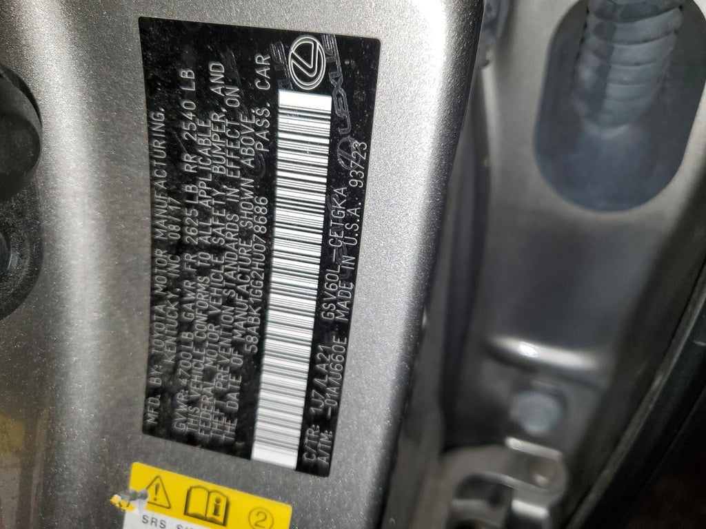 2017 LEXUS ES 350 - 58ABK1GG2HU078686