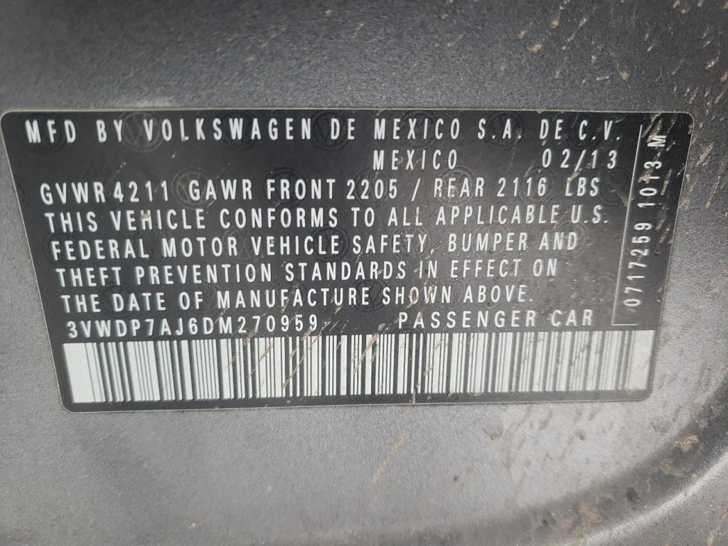 2013 VOLKSWAGEN JETTA SE - 3VWDP7AJ6DM270959