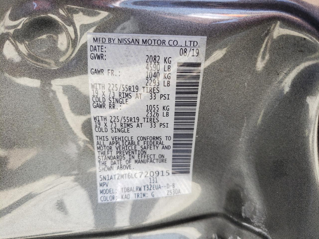 2020 NISSAN ROGUE S - 5N1AT2MT6LC720915