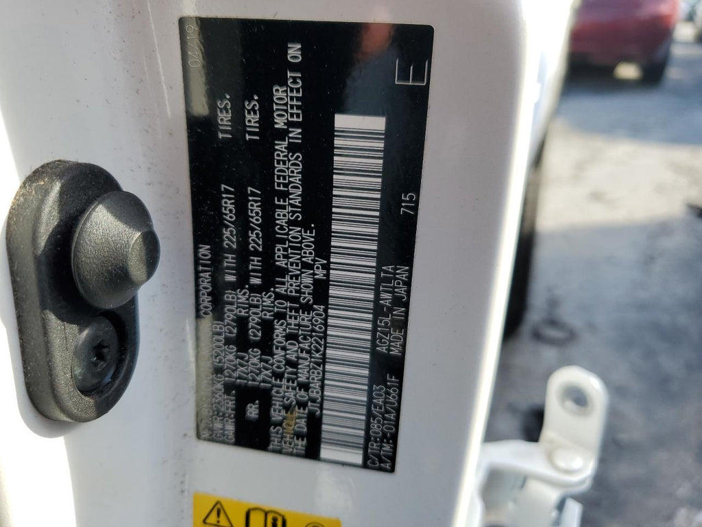 2019 LEXUS NX 300 BAS - JTJBARBZ1K2216904