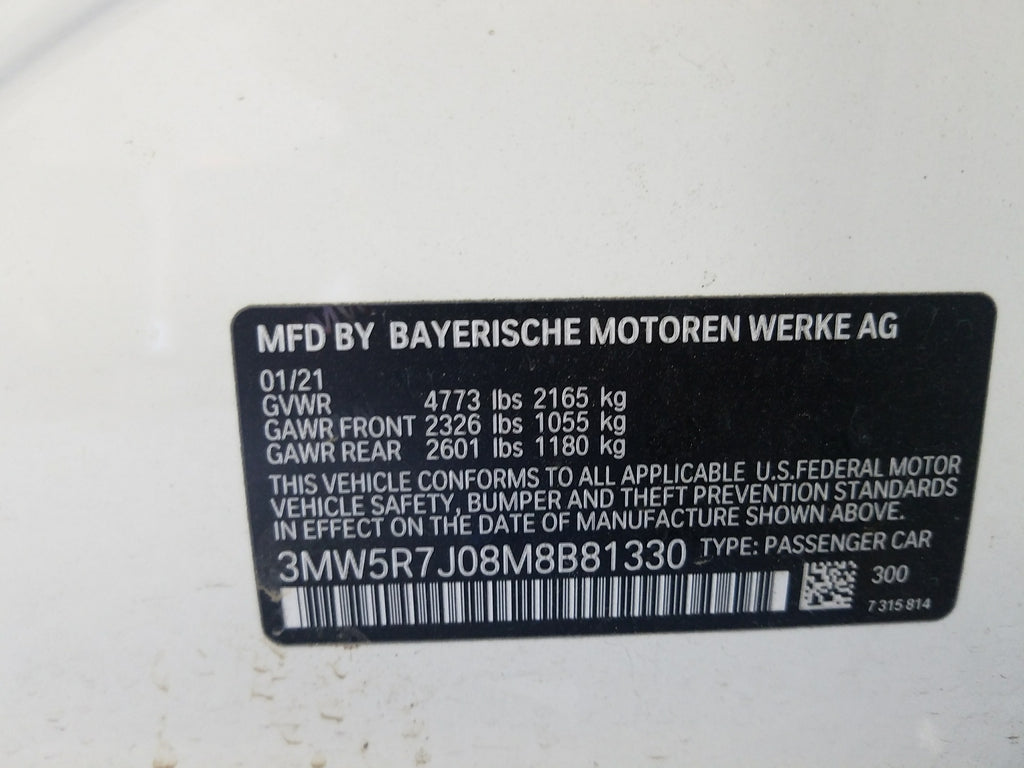 2021 BMW 330XI - 3MW5R7J08M8B81330