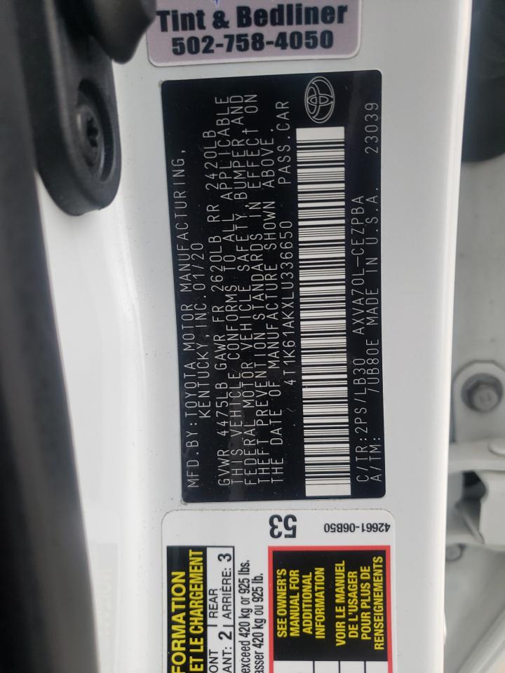2020 TOYOTA CAMRY XSE - 4T1K61AKXLU336650