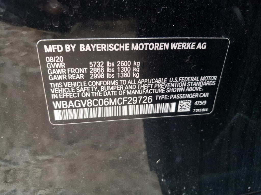 2021 BMW M850XI - WBAGV8C06MCF29726