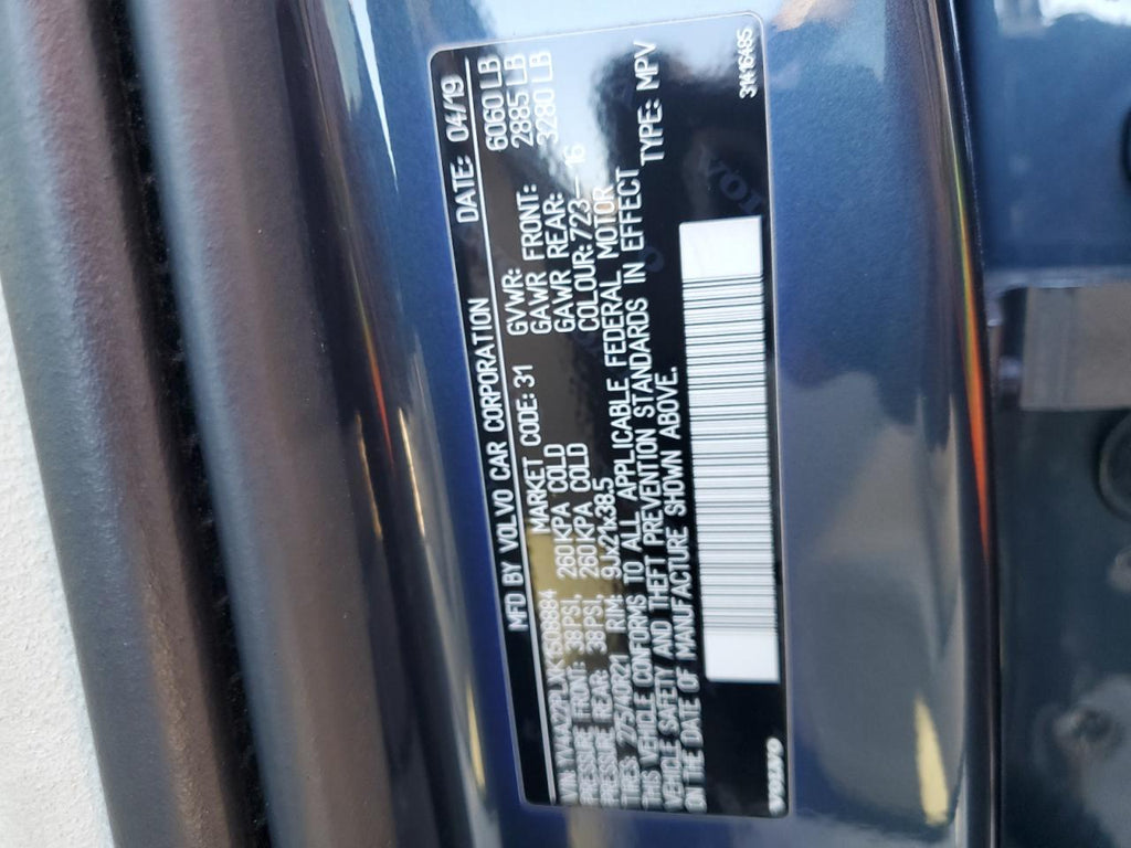 2019 VOLVO XC90 T6 IN - YV4A22PLXK1508884