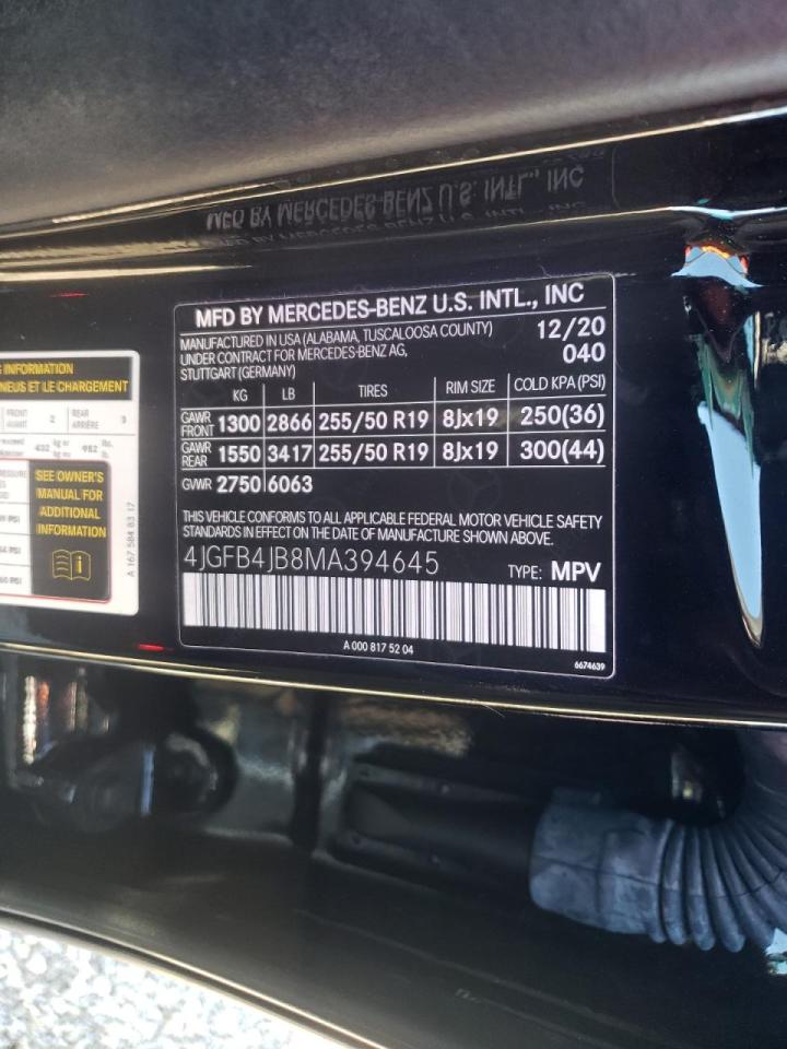 2021 MERCEDES-BENZ GLE 350 - 4JGFB4JB8MA394645