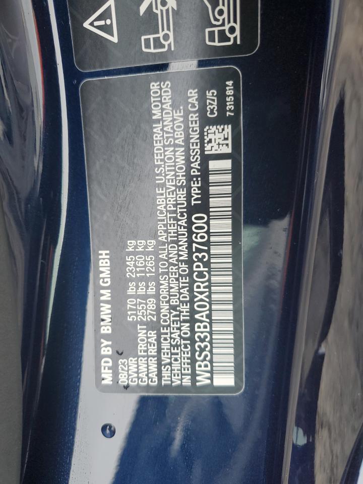 2024 BMW M4 COMPETI - WBS33BA0XRCP37600