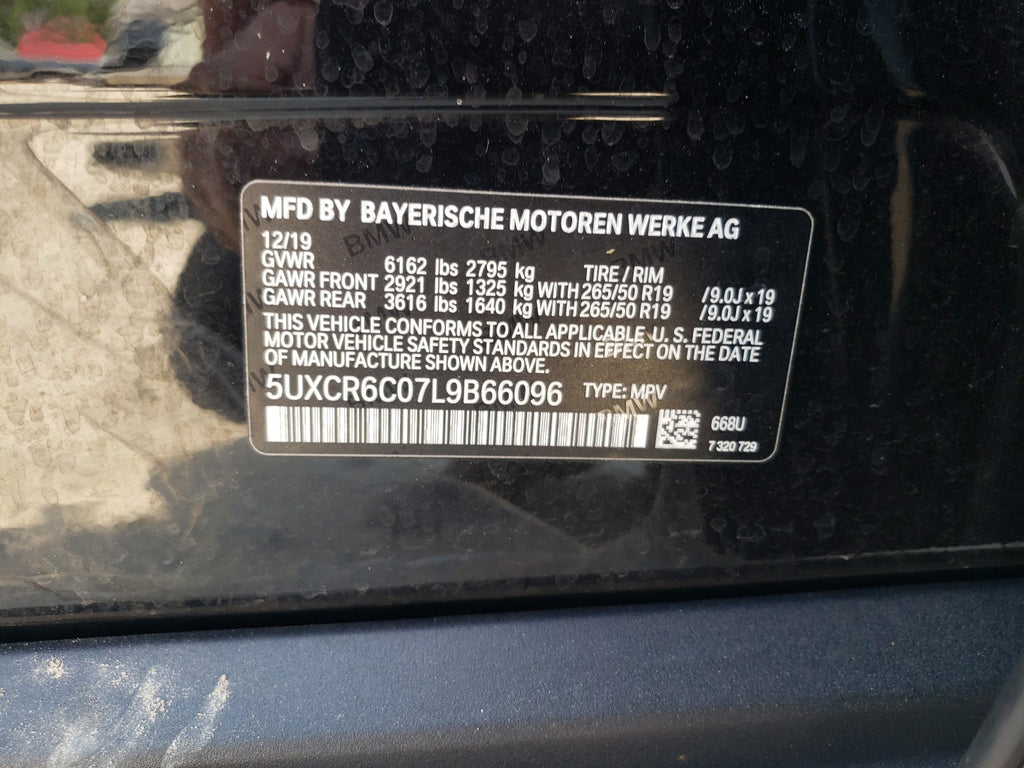 2020 BMW X5 XDRIVE4 - 5UXCR6C07L9B66096