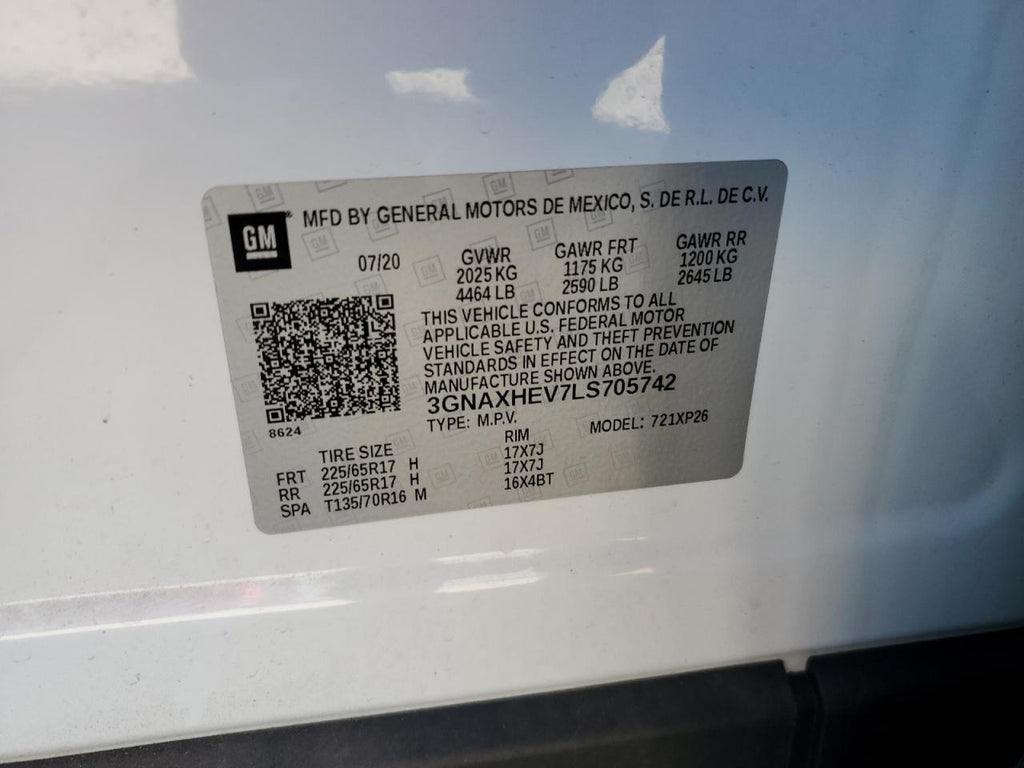 2020 CHEVROLET EQUINOX LS - 3GNAXHEV7LS705742