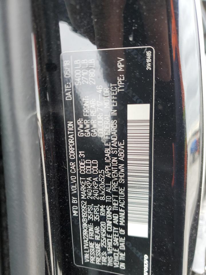 2019 VOLVO XC60 T6 MO - LYVA22RK8KB192952
