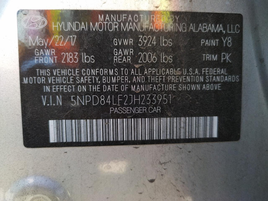 2018 HYUNDAI ELANTRA SE - 5NPD84LF2JH233951
