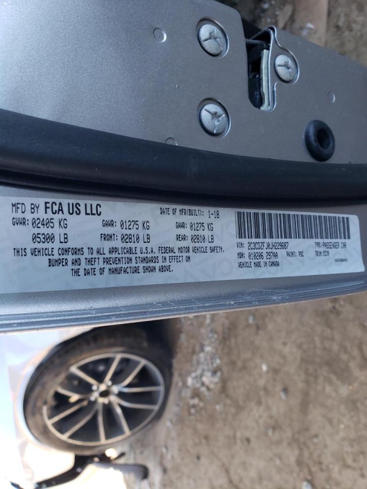 2018 DODGE CHALLENGER - 2C3CDZFJ0JH229687