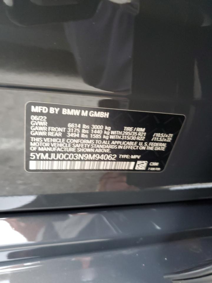 2022 BMW X5 M - 5YMJU0C03N9M94062