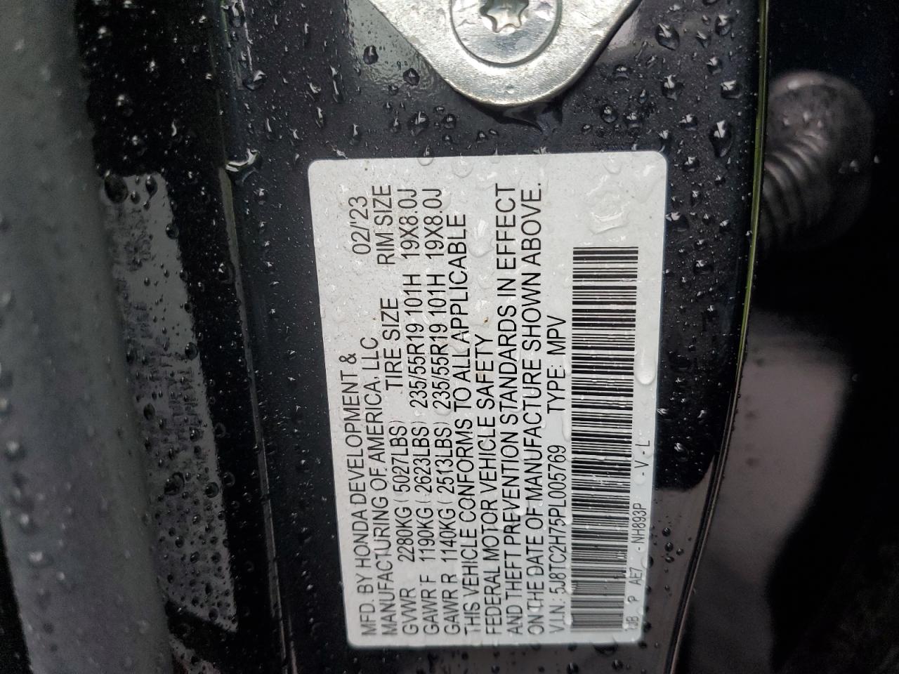 2023 ACURA RDX ADVANC - 5J8TC2H75PL005769