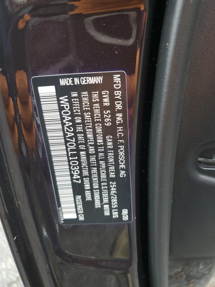 2020 PORSCHE PANAMERA B - WP0AA2A70LL103947