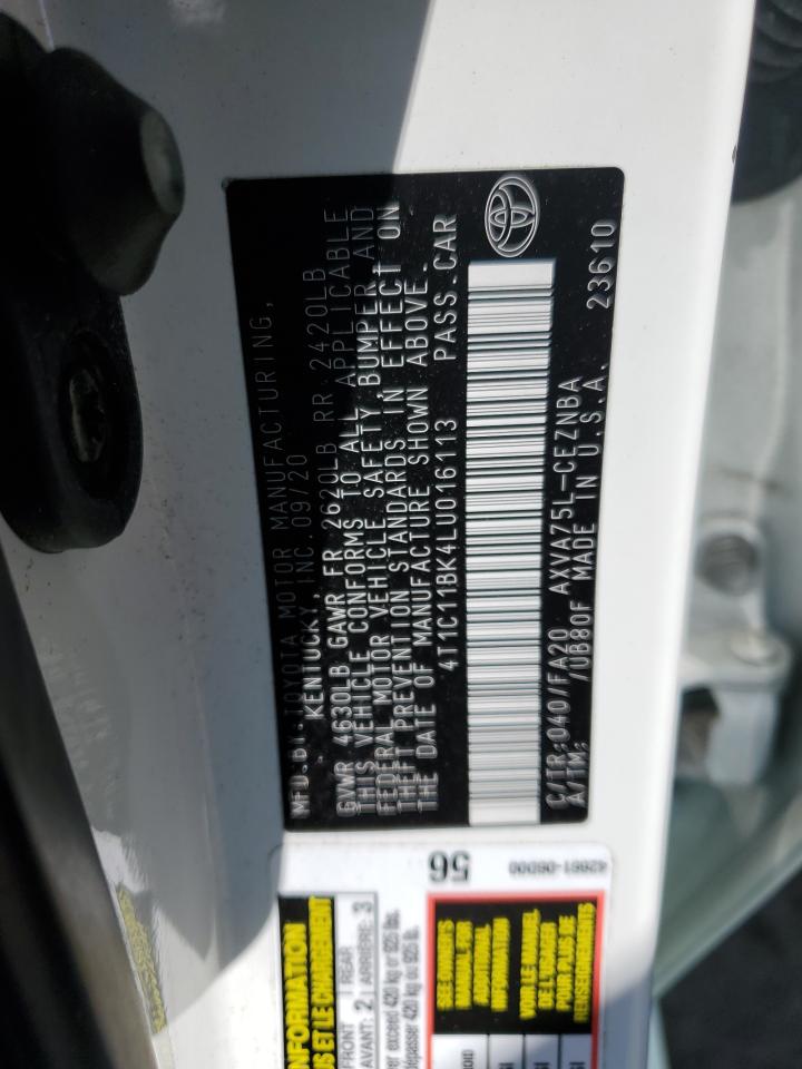 2020 TOYOTA CAMRY LE - 4T1C11BK4LU016113