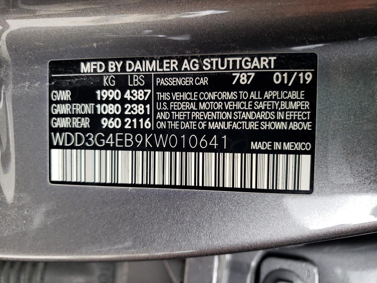 2019 MERCEDES-BENZ A 220 - WDD3G4EB9KW010641