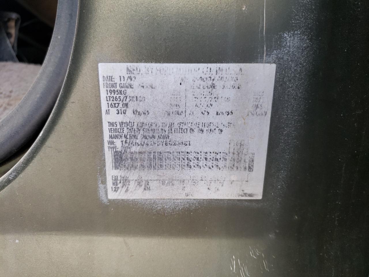 2000 FORD EXCURSION - 1FMNU42F5YEB26481