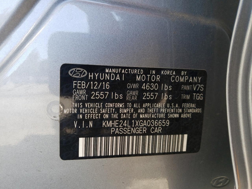 2016 HYUNDAI SONATA HYB - KMHE24L1XGA036659