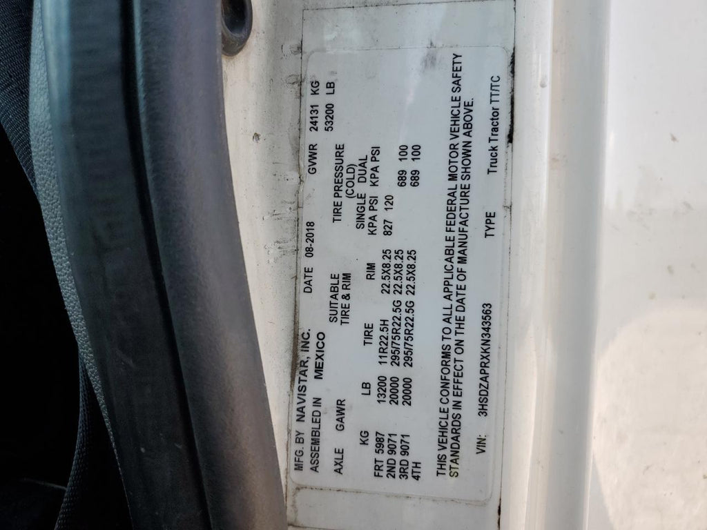 2019 INTERNATIONAL LT625 - 3HSDZAPRXKN343563