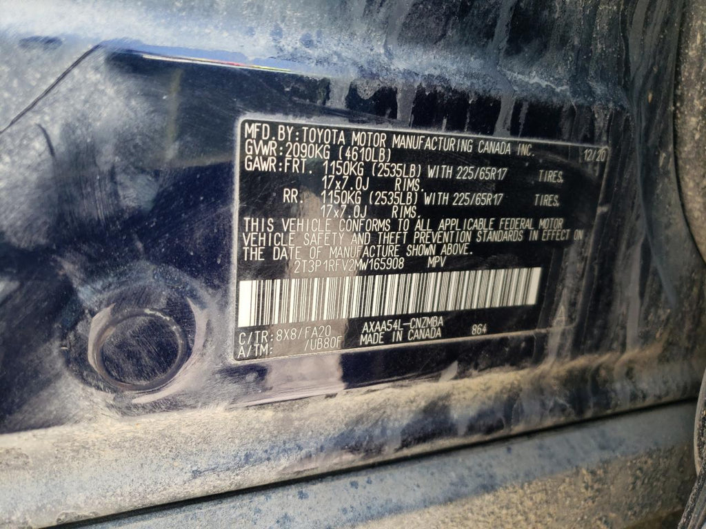 2021 TOYOTA RAV4 XLE - 2T3P1RFV2MW165908