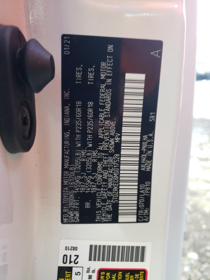 2021 TOYOTA SIENNA LIM - 5TDZRKEC6MS017528