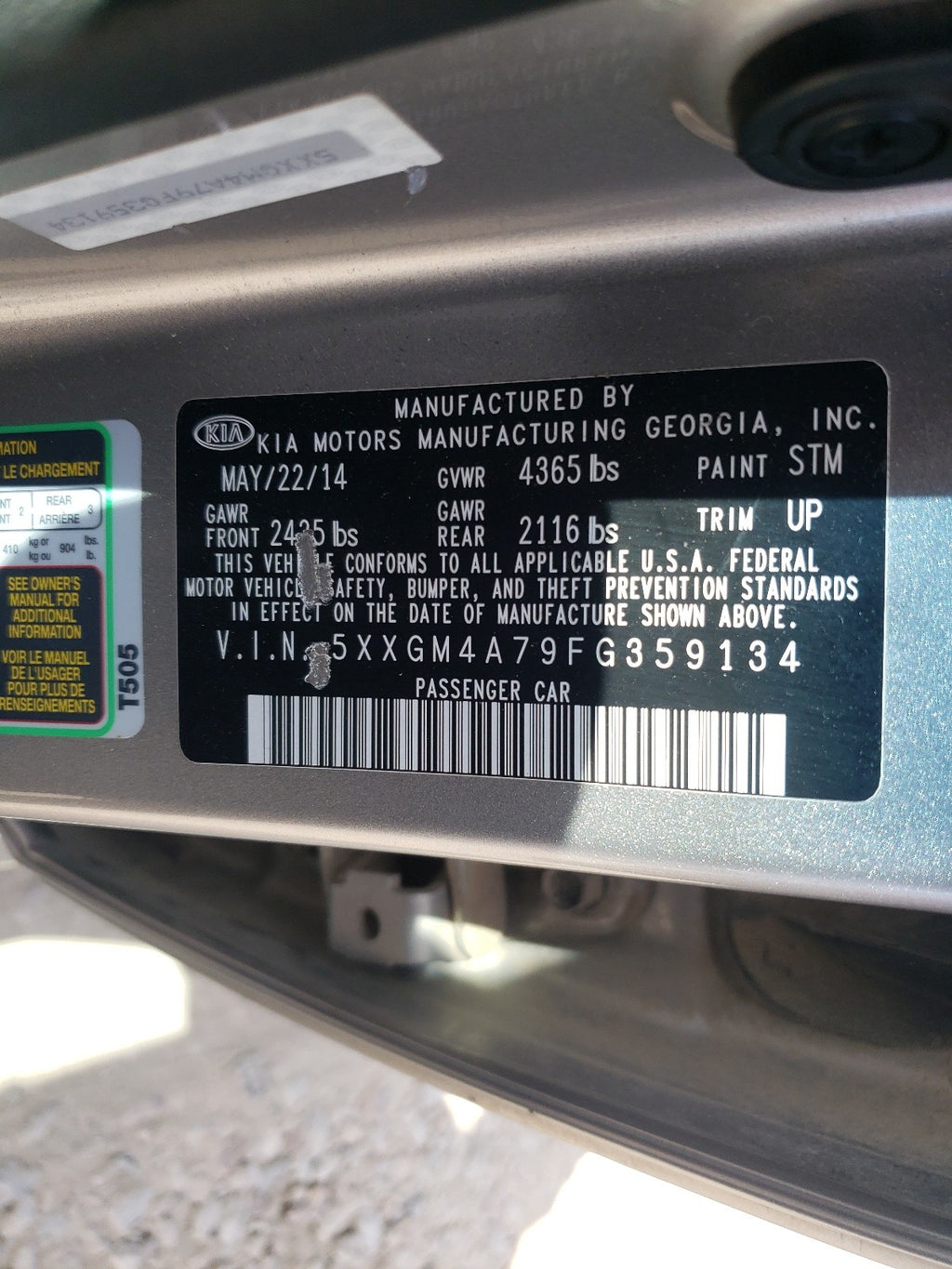 2015 KIA OPTIMA LX - 5XXGM4A79FG359134